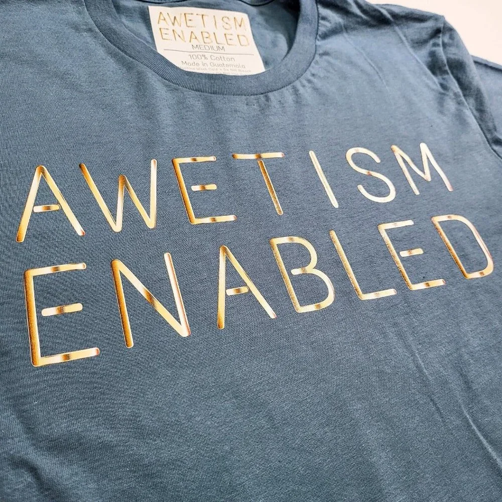 Awetism Enabled T-Shirt Women's Unisex Autism Support Awareness  AWE3001-400 - Picture 2 of 4